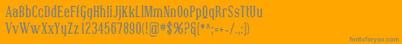 フォントCovingtonCondBold – オレンジの背景に灰色の文字