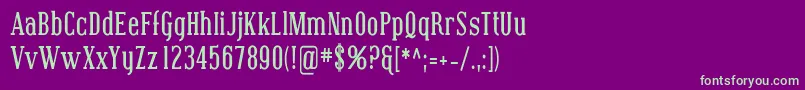 CovingtonCondBold Font – Green Fonts on Purple Background