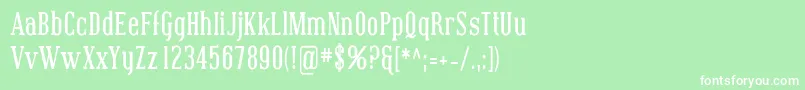 CovingtonCondBold Font – White Fonts on Green Background