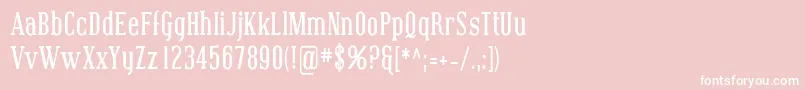 CovingtonCondBold Font – White Fonts on Pink Background