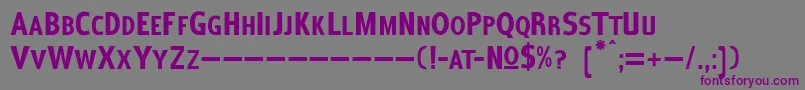 Шрифт CoffeeShopBoldTrialVersion – фиолетовые шрифты на сером фоне