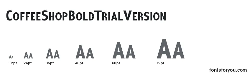 CoffeeShopBoldTrialVersion Font Sizes