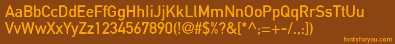 ReductoSsi Font – Orange Fonts on Brown Background