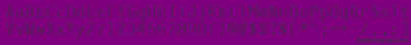Czcionka LetterGothicLt – czarne czcionki na fioletowym tle