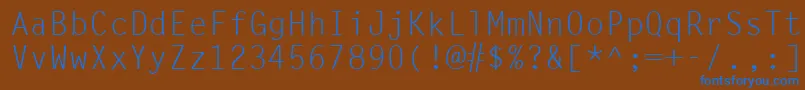 Шрифт LetterGothicLt – синие шрифты на коричневом фоне