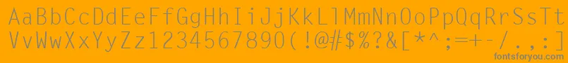 More about LetterGothicLt Font LetterGothicLt Font – Gray Fonts on Orange Background