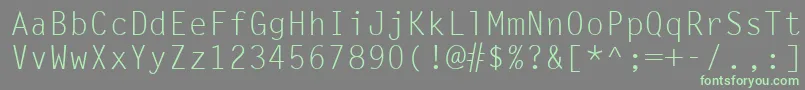 LetterGothicLt Font – Green Fonts on Gray Background