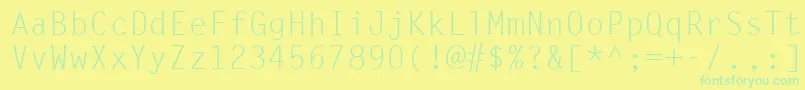 fuente LetterGothicLt – Fuentes Verdes Sobre Fondo Amarillo