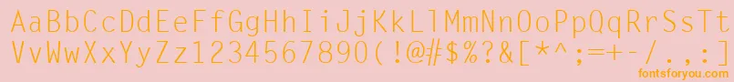 LetterGothicLt Font – Orange Fonts on Pink Background