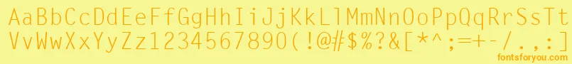 fuente LetterGothicLt – Fuentes Naranjas Sobre Fondo Amarillo