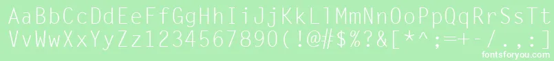 LetterGothicLt Font – White Fonts on Green Background