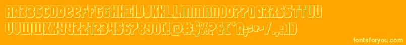 Warnation3D Font – Yellow Fonts on Orange Background