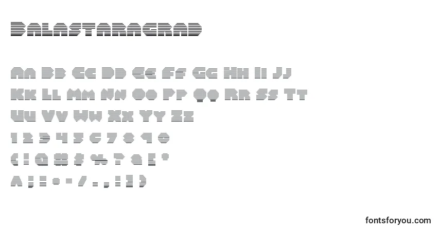 A fonte Balastaragrad – alfabeto, números, caracteres especiais