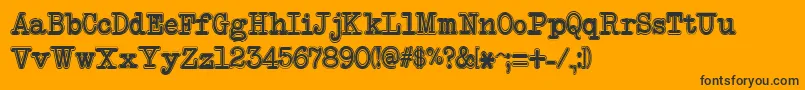 NeobulletinCollege Font – Black Fonts on Orange Background