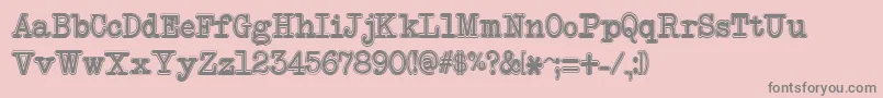 NeobulletinCollege Font – Gray Fonts on Pink Background