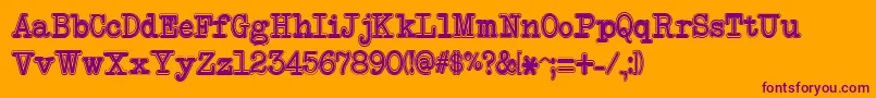 NeobulletinCollege Font – Purple Fonts on Orange Background