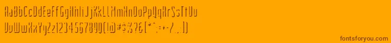 Devilshandshake Font – Brown Fonts on Orange Background