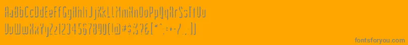 フォントDevilshandshake – オレンジの背景に灰色の文字