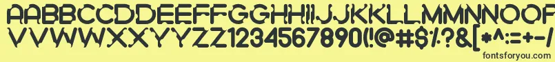 Gigigit Font – Black Fonts on Yellow Background