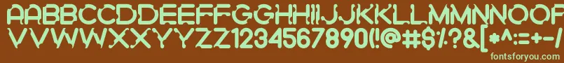 Gigigit Font – Green Fonts on Brown Background