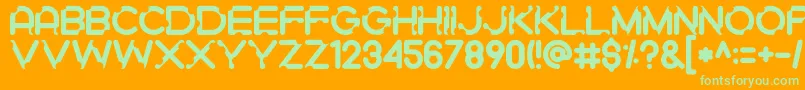 フォントGigigit – オレンジの背景に緑のフォント