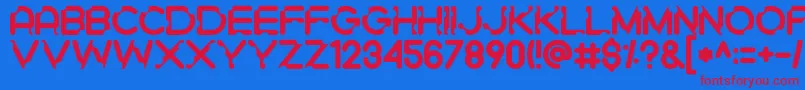 Gigigit Font – Red Fonts on Blue Background