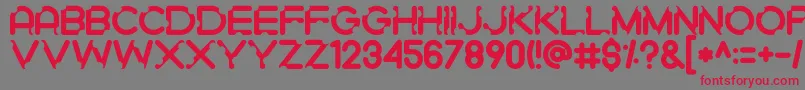 Gigigit Font – Red Fonts on Gray Background