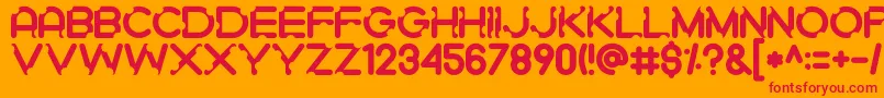Gigigit Font – Red Fonts on Orange Background