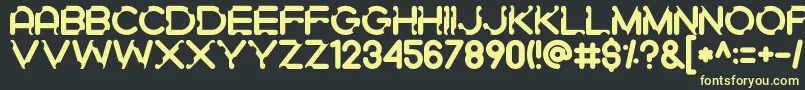 Gigigit Font – Yellow Fonts on Black Background