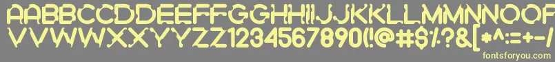 Gigigit Font – Yellow Fonts on Gray Background