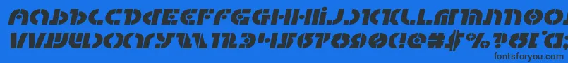 Questlokexpandital Font – Black Fonts on Blue Background