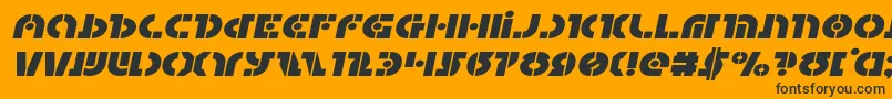 Questlokexpandital-fontti – mustat fontit oranssilla taustalla