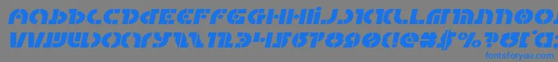 Questlokexpandital Font – Blue Fonts on Gray Background