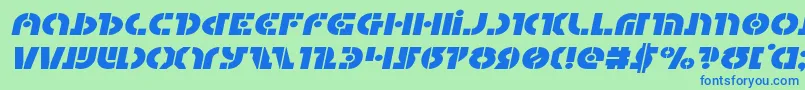 Questlokexpandital Font – Blue Fonts on Green Background
