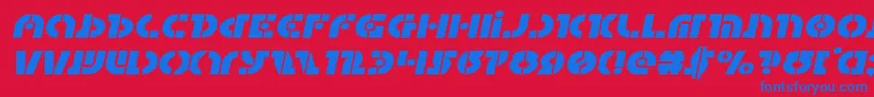 Questlokexpandital Font – Blue Fonts on Red Background