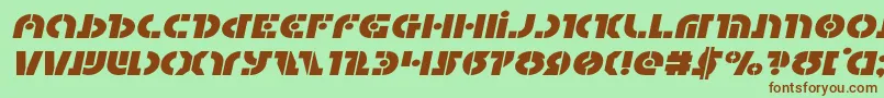 Questlokexpandital Font – Brown Fonts on Green Background