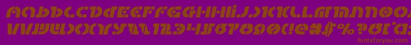 Questlokexpandital Font – Brown Fonts on Purple Background