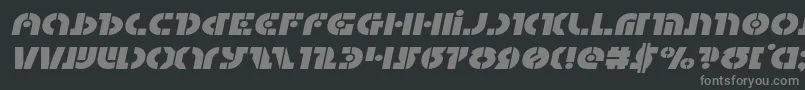 Questlokexpandital Font – Gray Fonts on Black Background