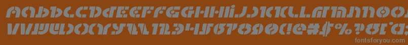 Questlokexpandital Font – Gray Fonts on Brown Background