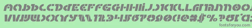Questlokexpandital-Schriftart – Graue Schriften auf grünem Hintergrund
