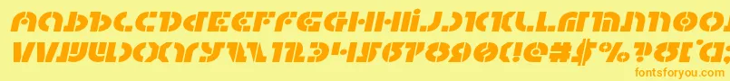 Questlokexpandital Font – Orange Fonts on Yellow Background