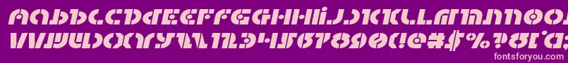 Questlokexpandital Font – Pink Fonts on Purple Background