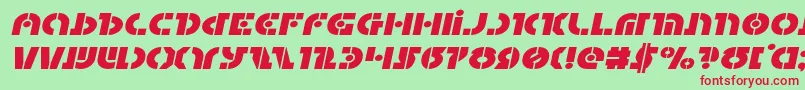 Questlokexpandital Font – Red Fonts on Green Background