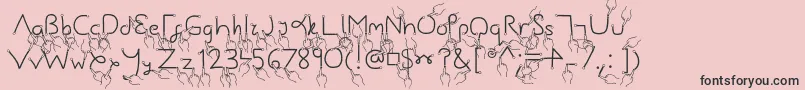 GestureStroke Font – Black Fonts on Pink Background