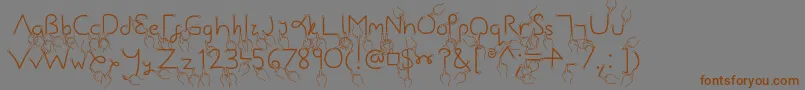 GestureStroke Font – Brown Fonts on Gray Background