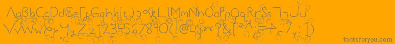 GestureStroke-Schriftart – Graue Schriften auf orangefarbenem Hintergrund