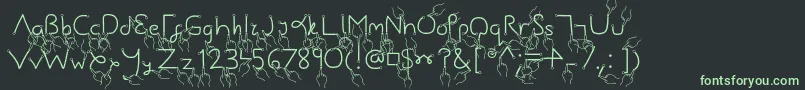 GestureStroke Font – Green Fonts on Black Background