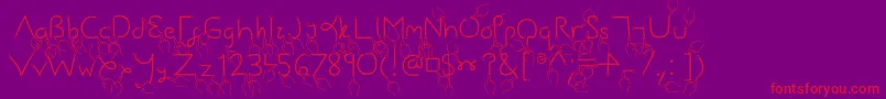 GestureStroke Font – Red Fonts on Purple Background