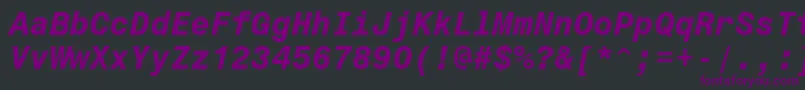 Подробнее о шрифте Monospace821BoldItalicBt Шрифт Monospace821BoldItalicBt – фиолетовые шрифты на чёрном фоне