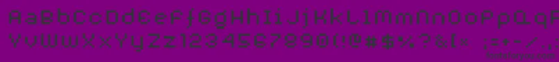 フォントAuxDotbitcXtra – 紫の背景に黒い文字